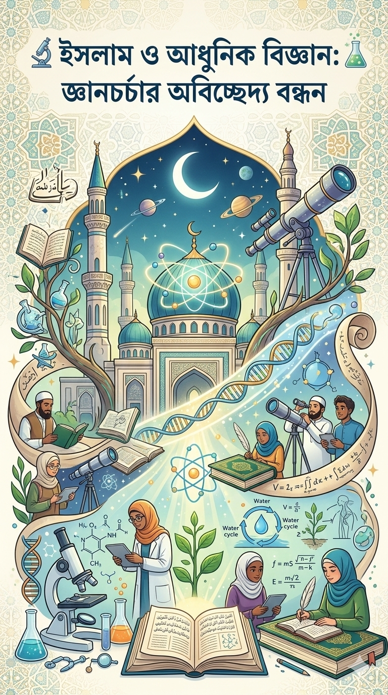 🔬 ইসলাম ও আধুনিক বিজ্ঞান: জ্ঞানচর্চার অবিচ্ছেদ্য বন্ধন